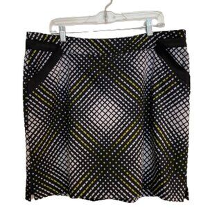 EP Pro Golf Skort Geometric Print Black/ White / Lime size 16